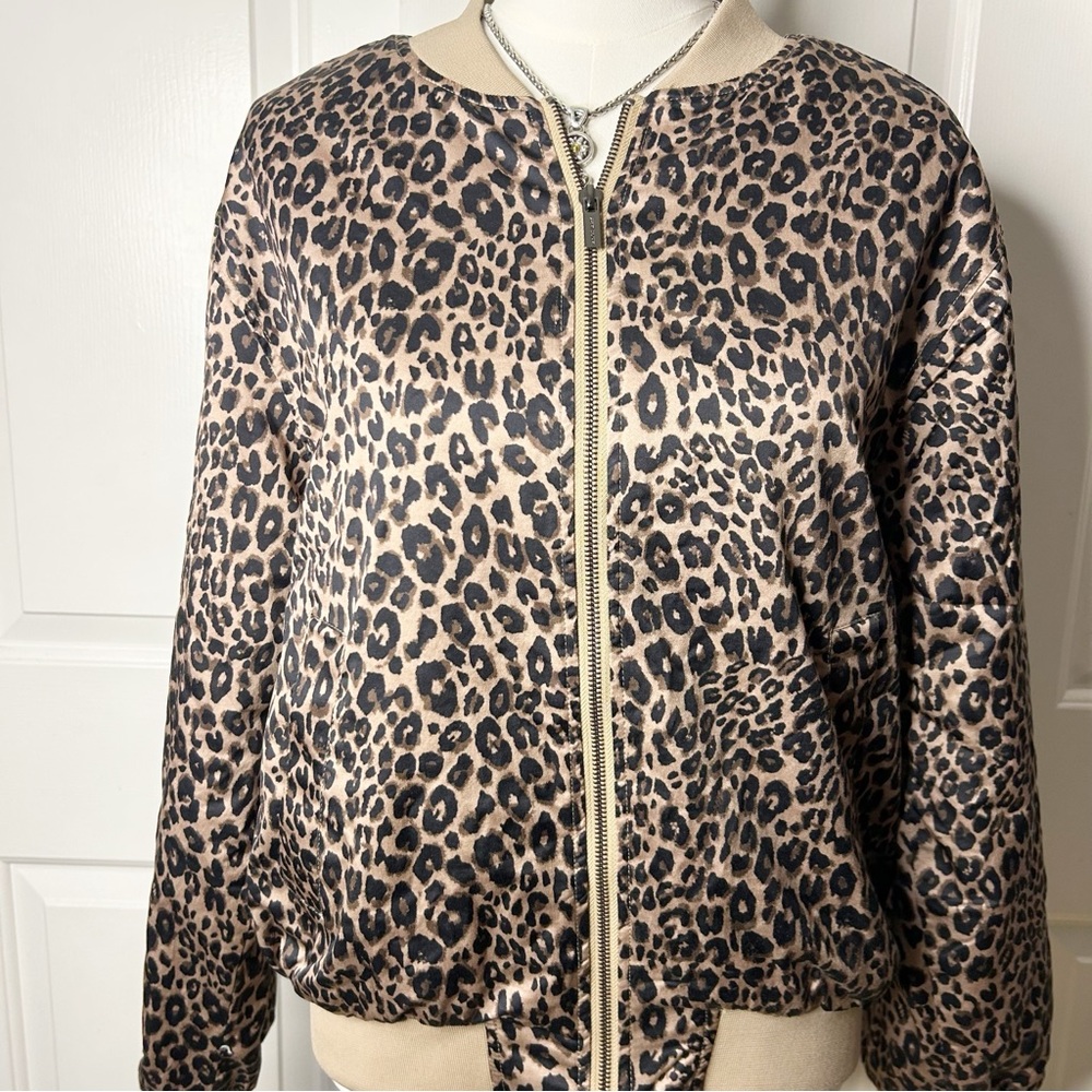 NWT Sanctuary Monroe Sateen Long Sleeve Bomber Jacket (size large) - Picture 7 of 11